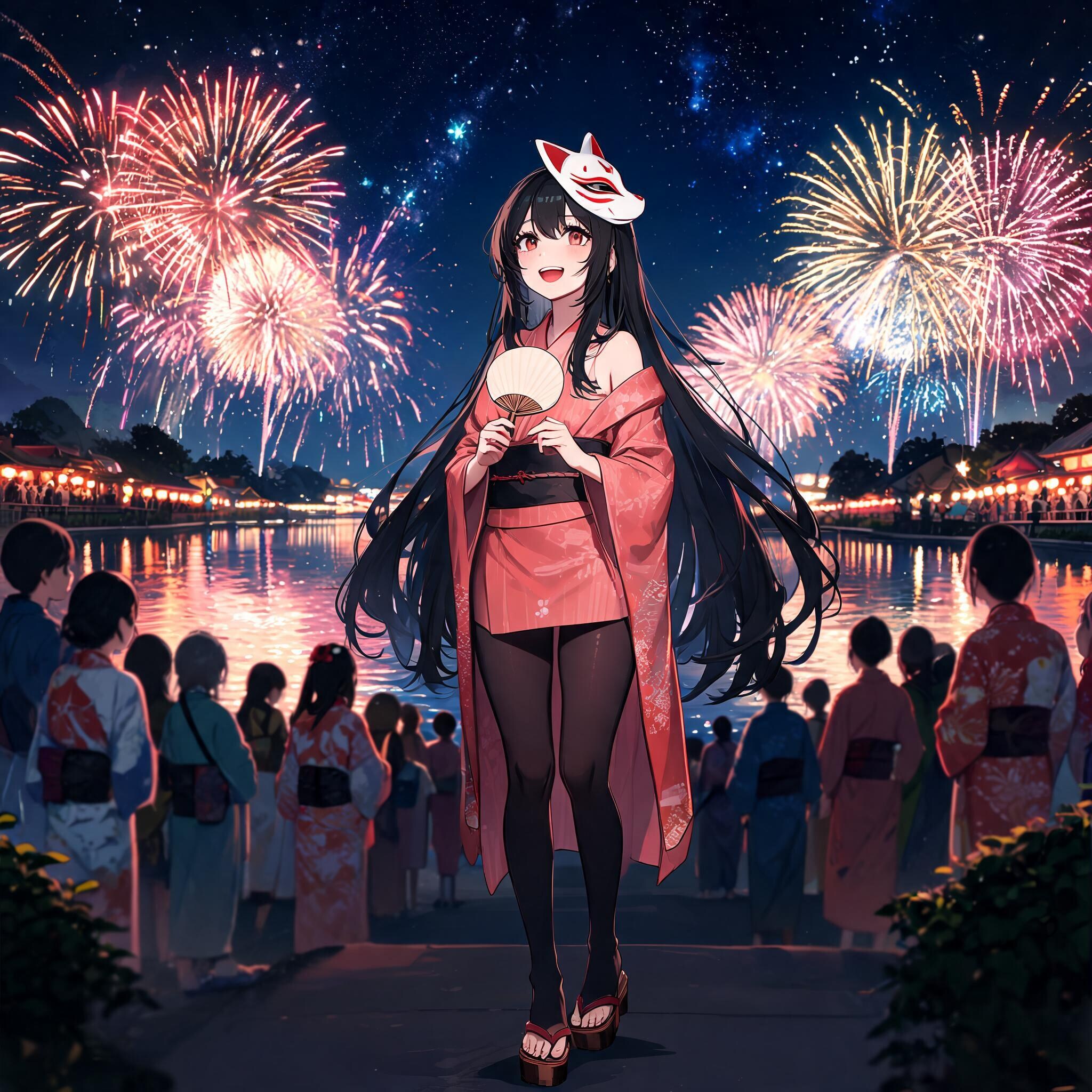 花火、綺麗だね