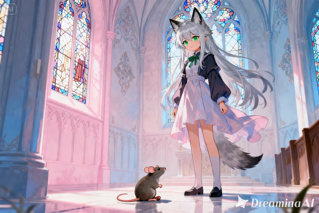 ステラちゃんとネズミ