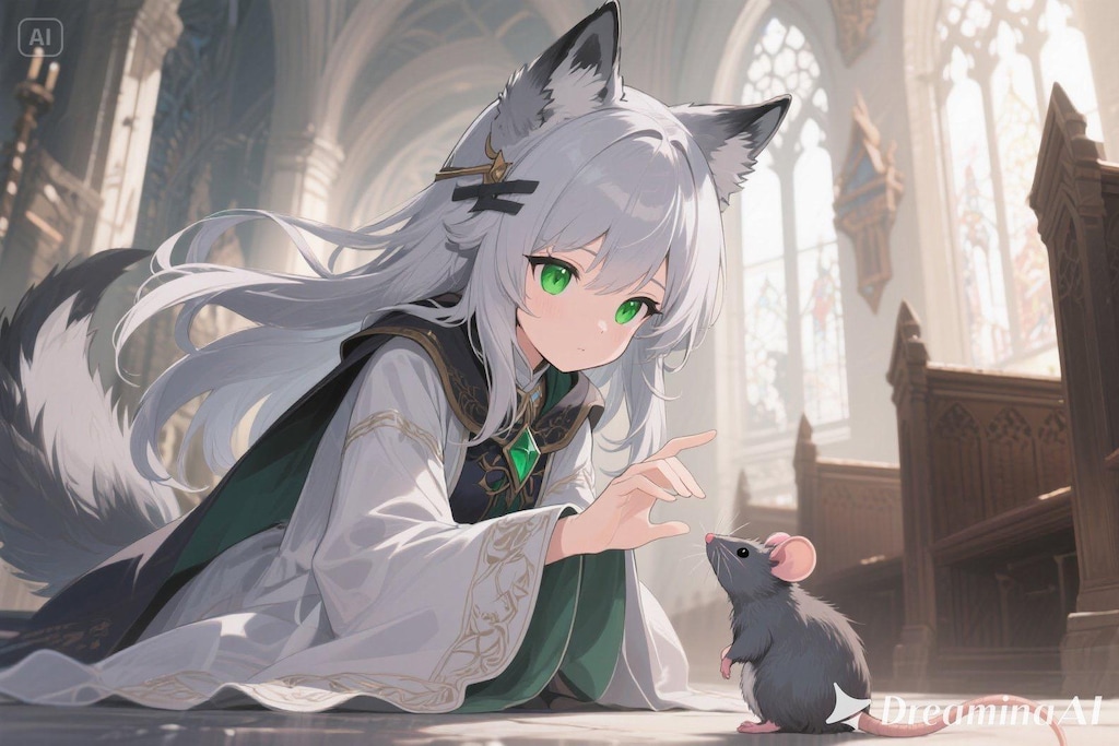 ステラちゃんとネズミ