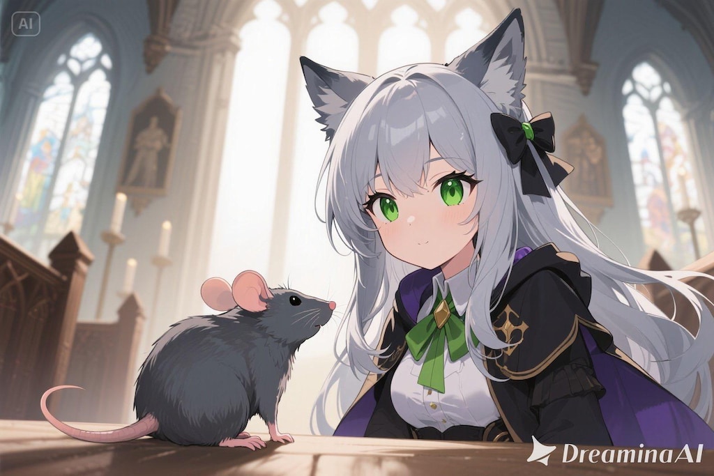 ステラちゃんとネズミ