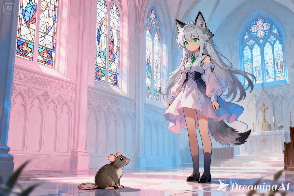 ステラちゃんとネズミ