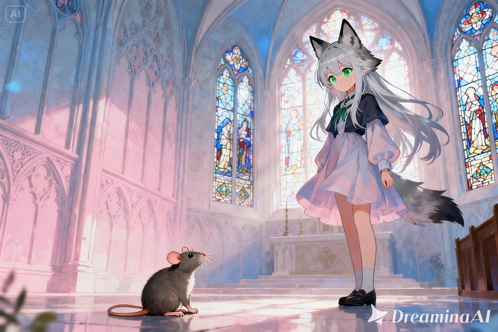 ステラちゃんとネズミ