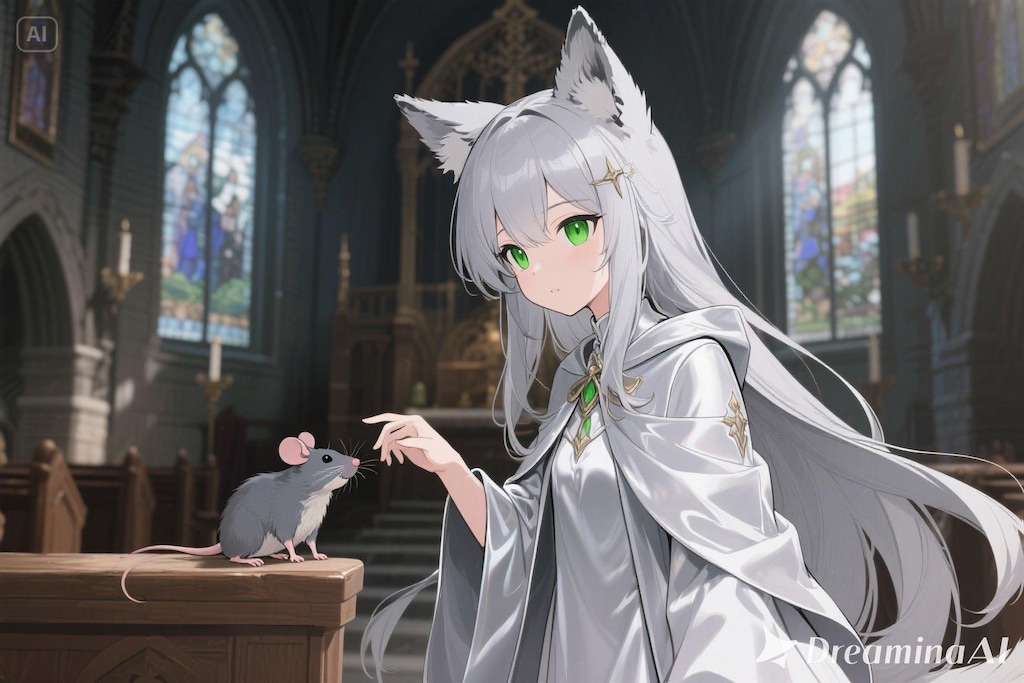 ステラちゃんとネズミ