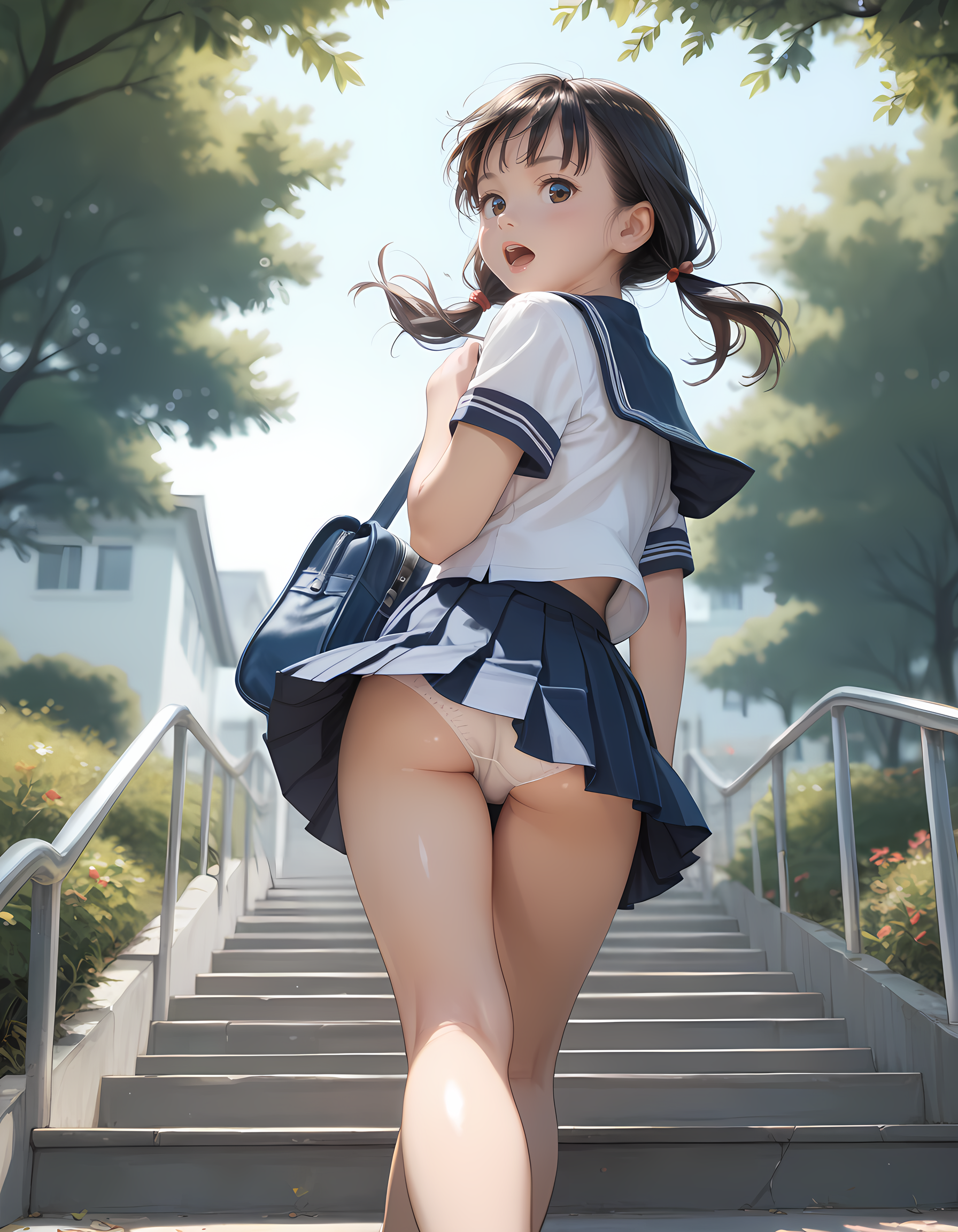 階段といえばローアングル