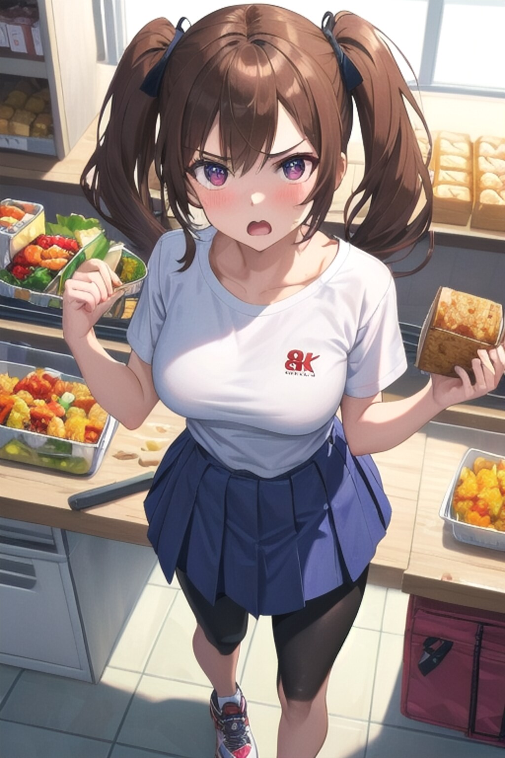 あ〜💢最近お弁当買いに来てくれないから心配してたんだよ💢ひょっとして絵梨奈ちゃんの手料理が美味しいからでしょ!確かに絵梨奈ちゃんの手料理は美味しいわよ。だけど私の手作りお弁当を忘れたら許さないから