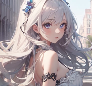 白銀の魅惑 | の人気AIイラスト・グラビア