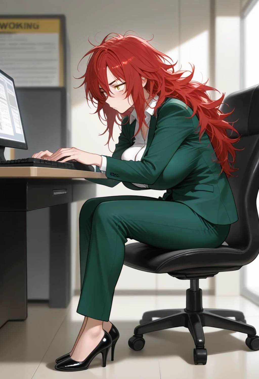 デスクが低い…