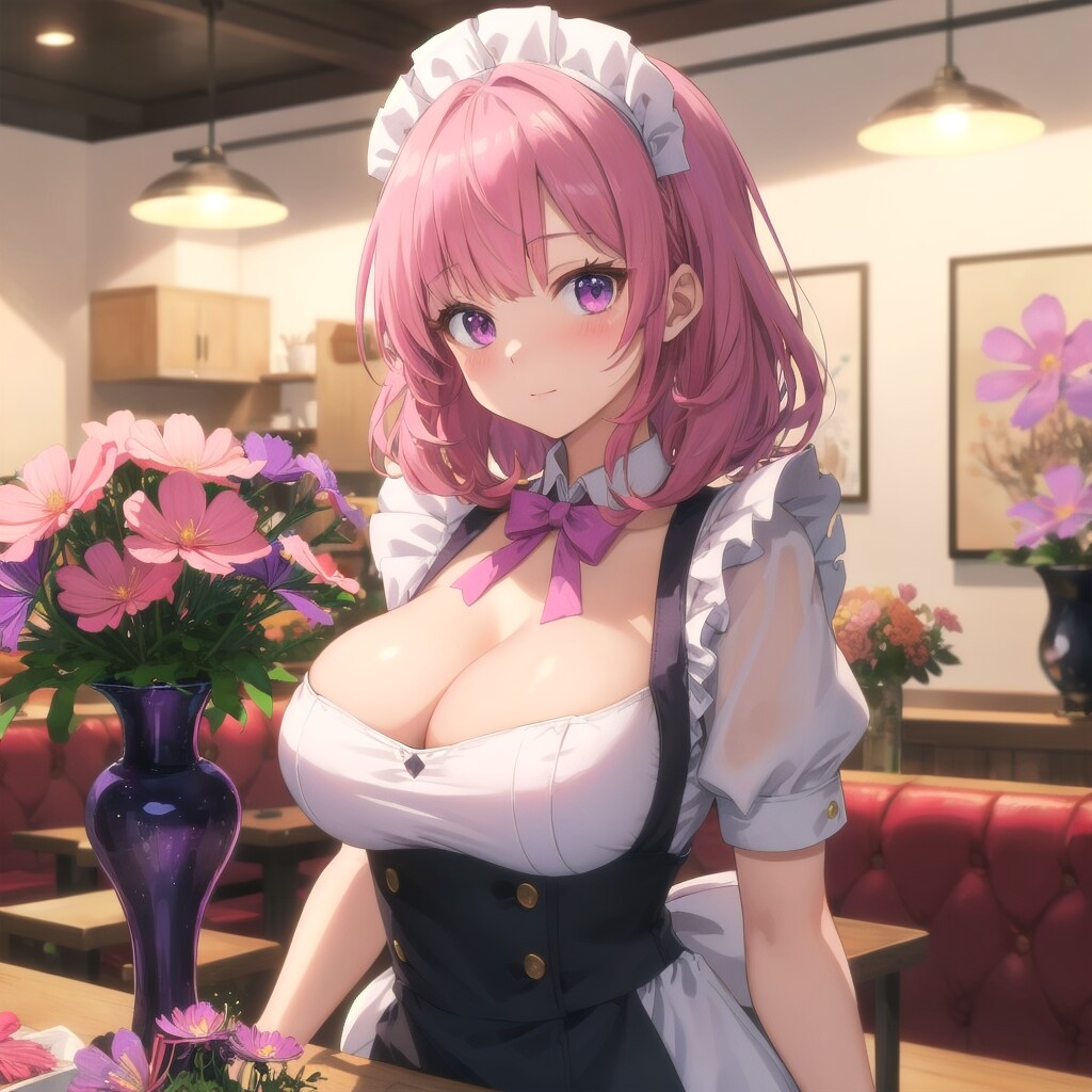 秋色のコスモスアレンジ