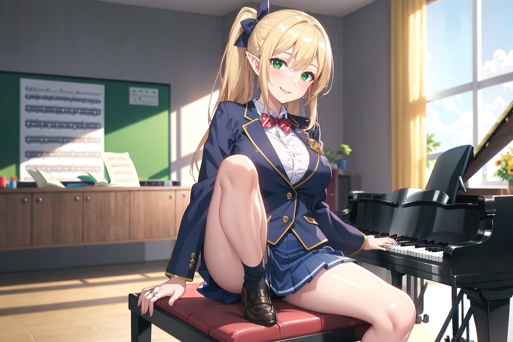 ピアノを弾くマリーネさん