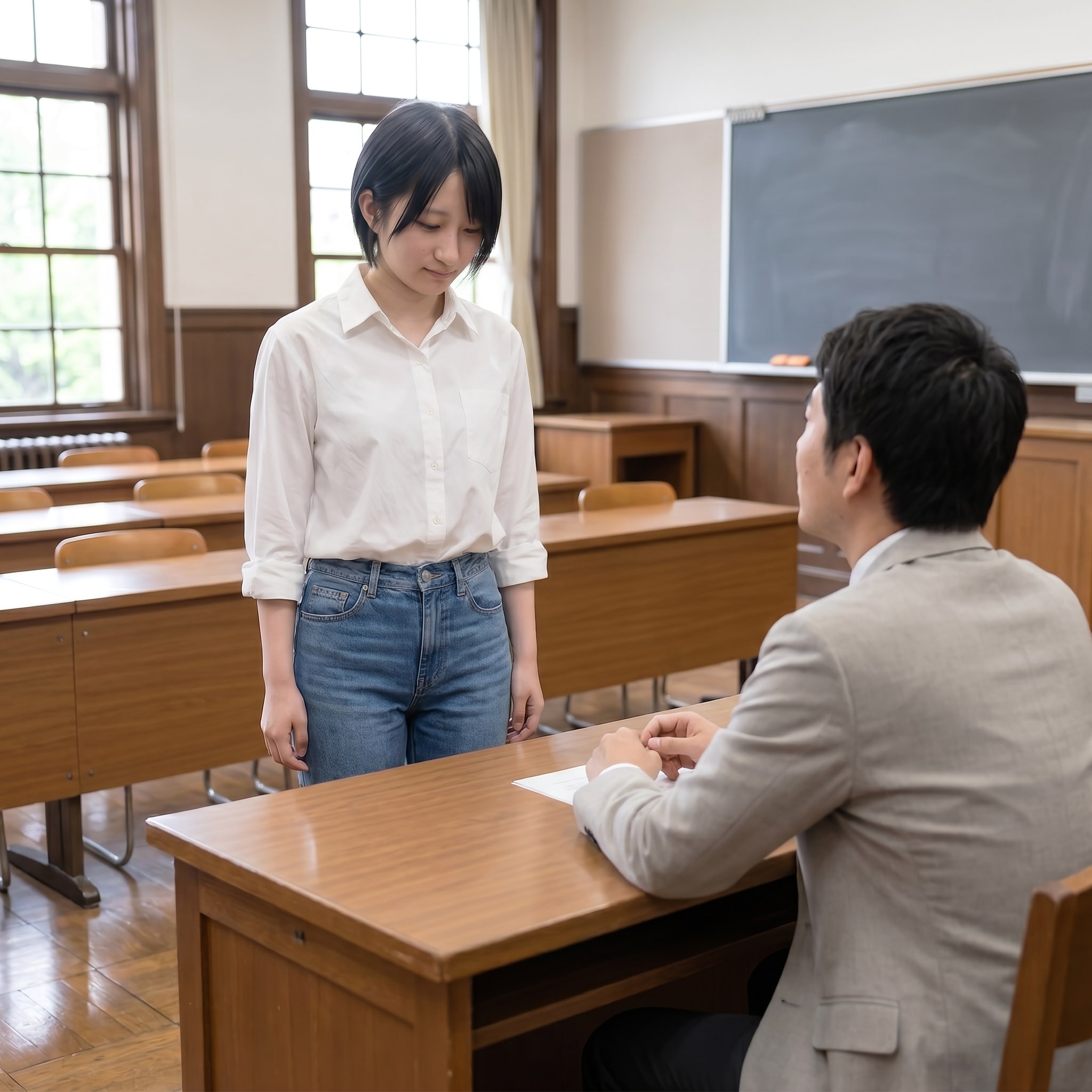 教授に命令されて…