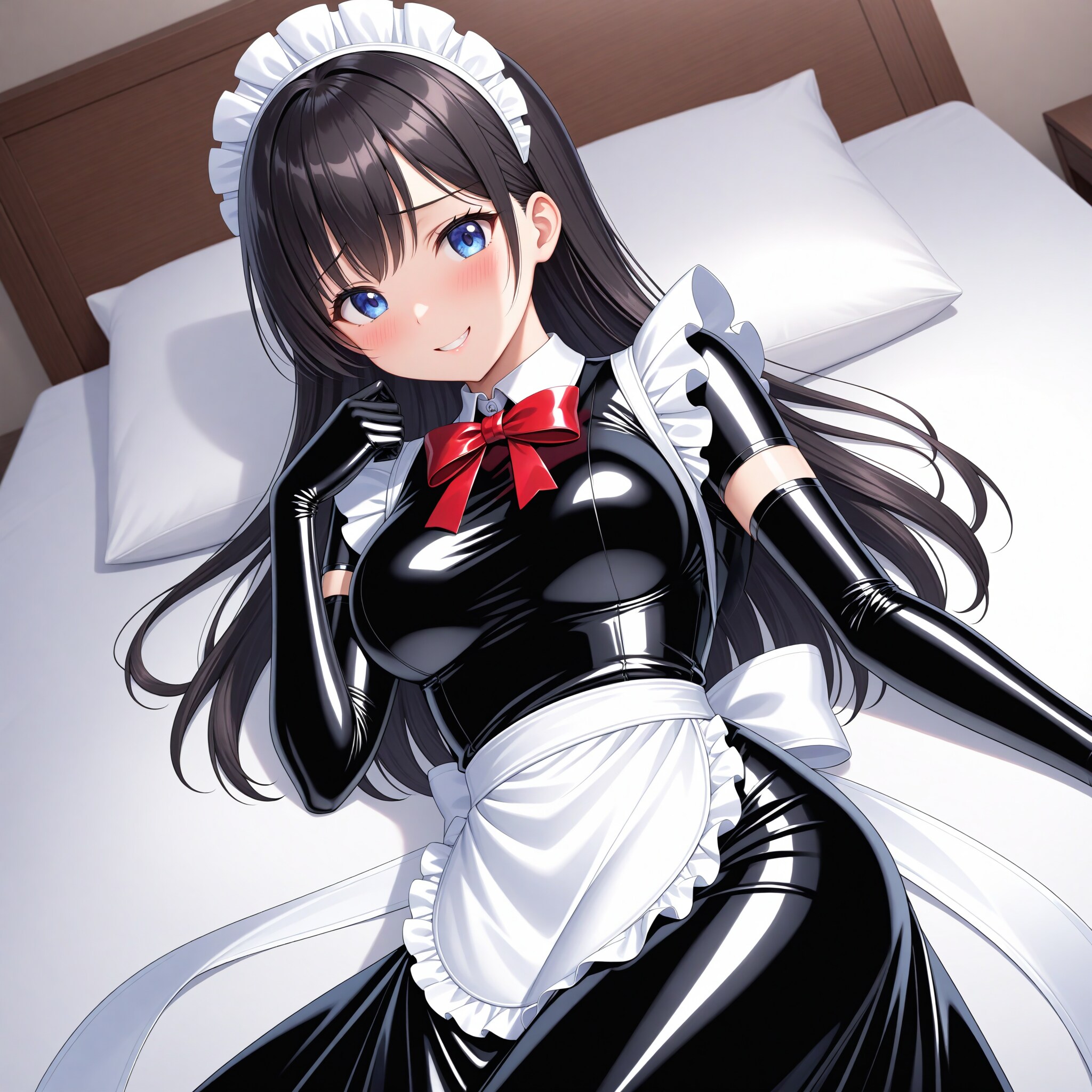黒エナメルメイド