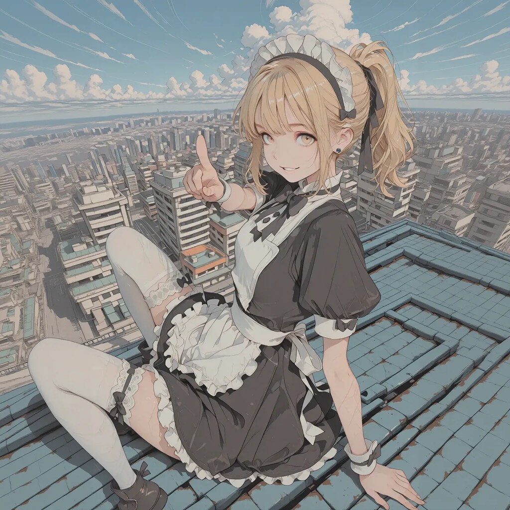 屋根の上のメイド