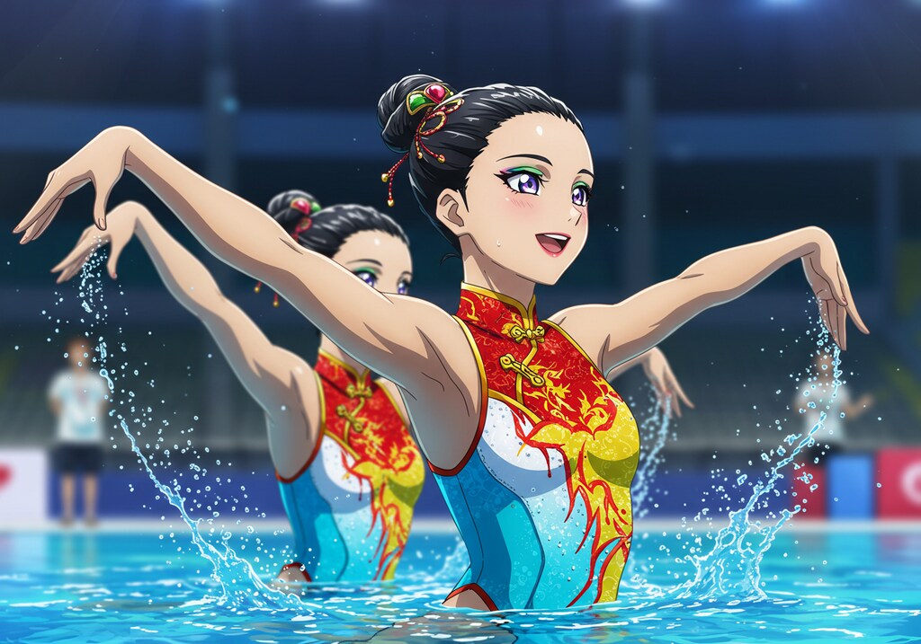 シンクロ美少女　デュエット演技⑩