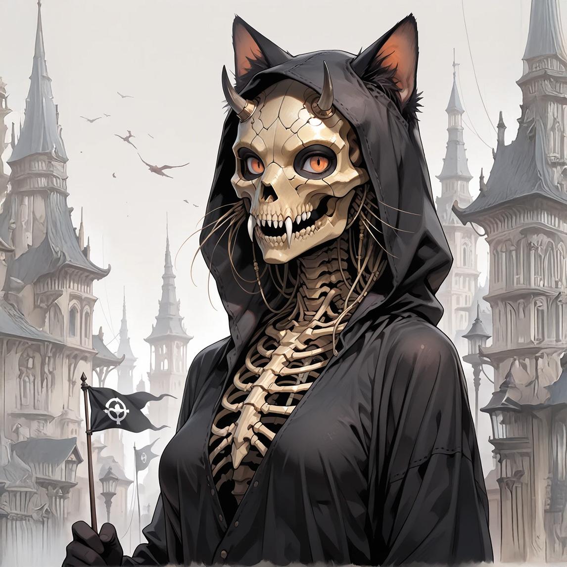 Cat_Skelton Tour ♀ | の人気AIイラスト・グラビア