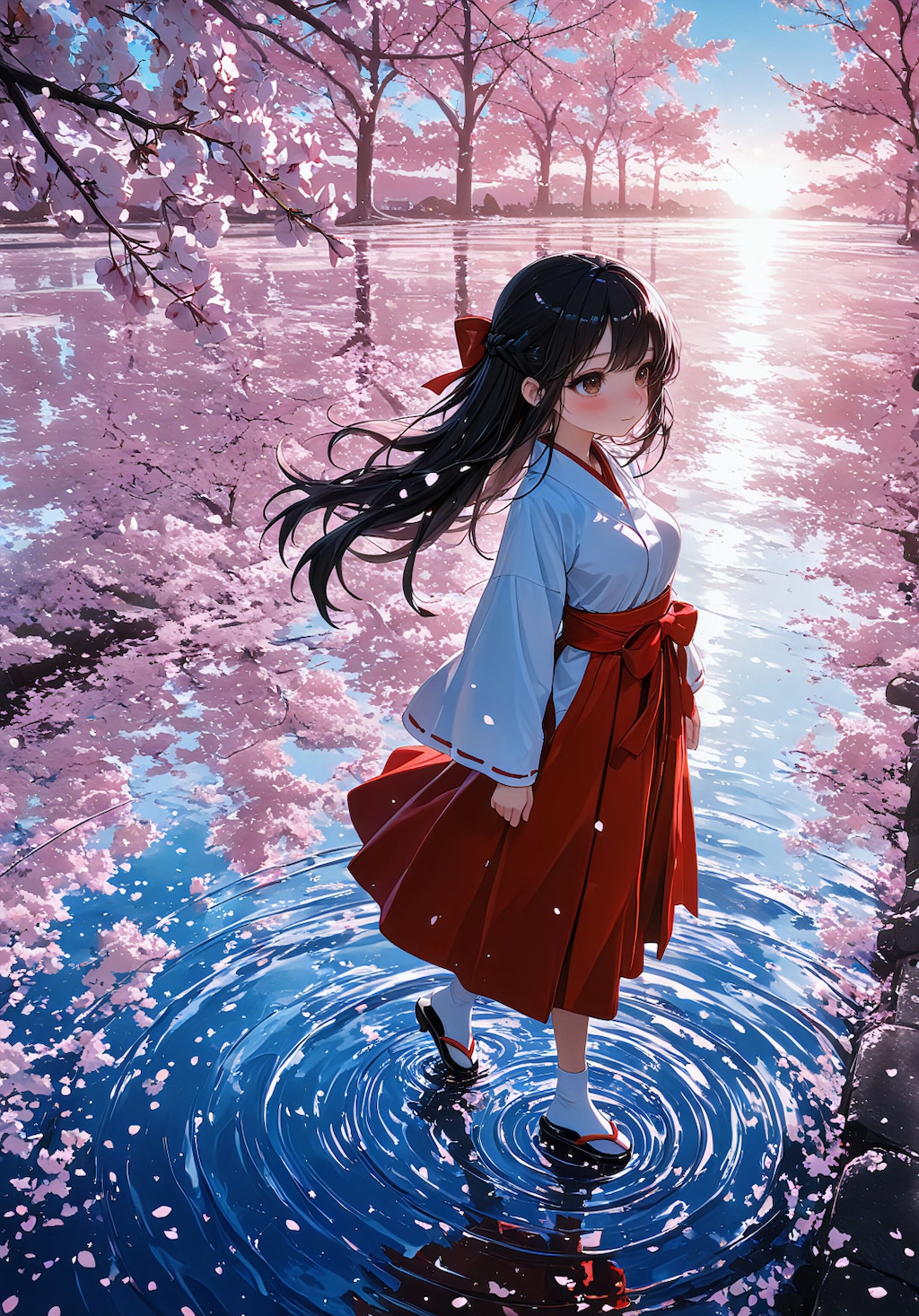 水鏡の桜