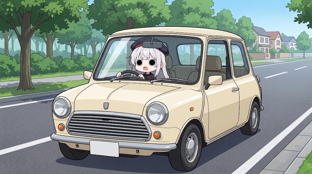 車を運転するドライビングえらいこっちゃ嬢