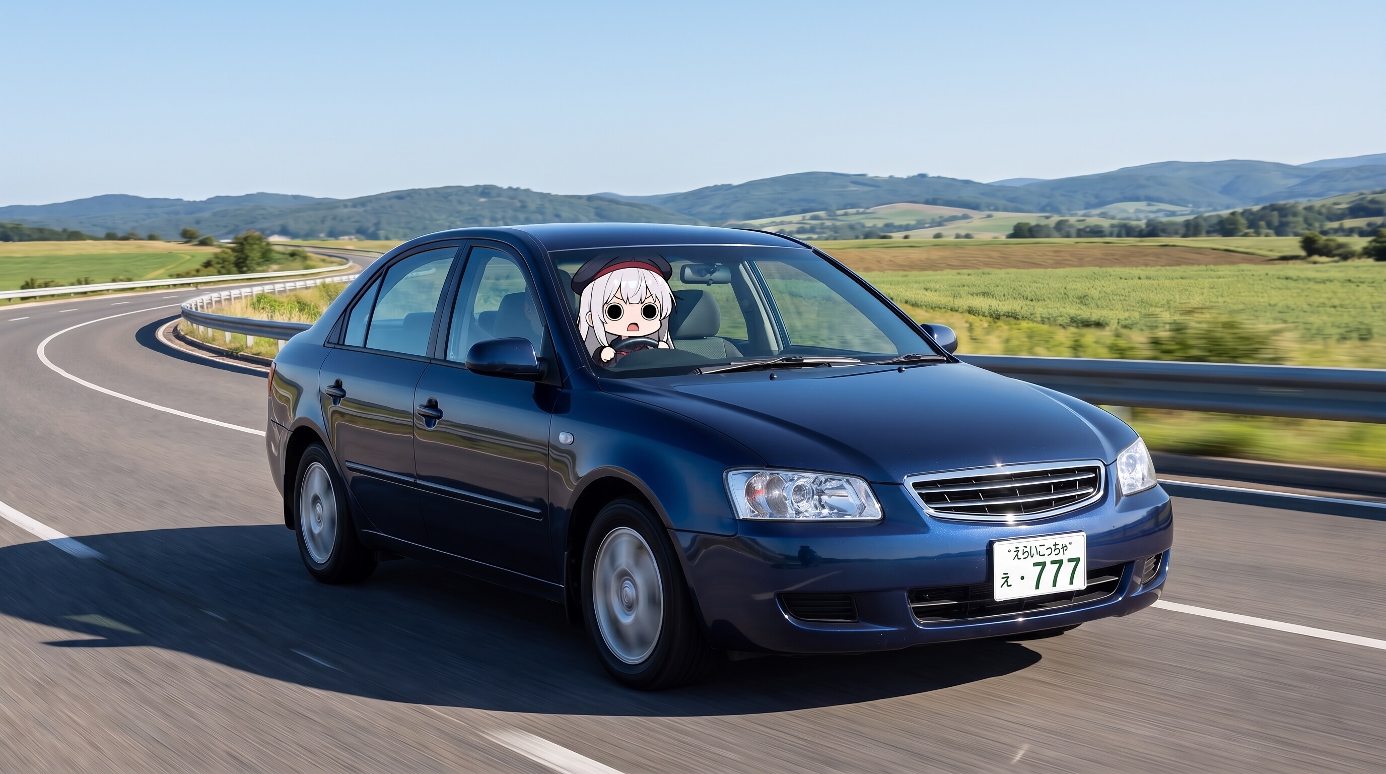 車を運転するドライビングえらいこっちゃ嬢 | の人気AIイラスト・グラビア