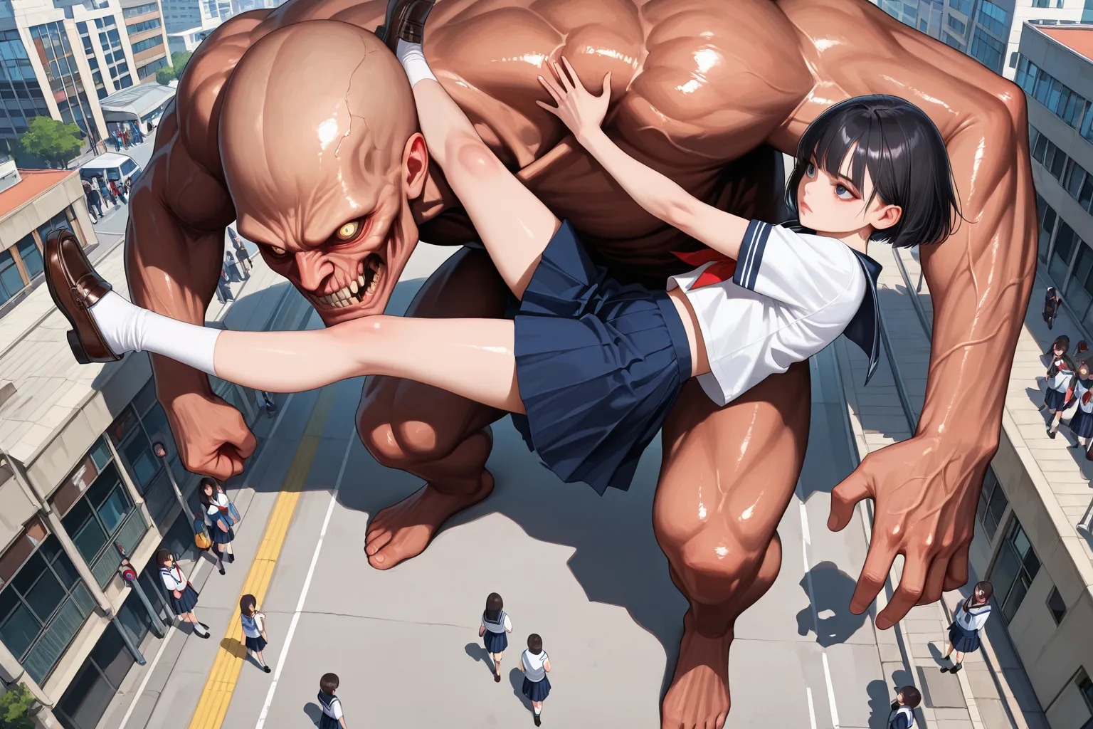 浴びせ蹴り | の人気AIイラスト・グラビア