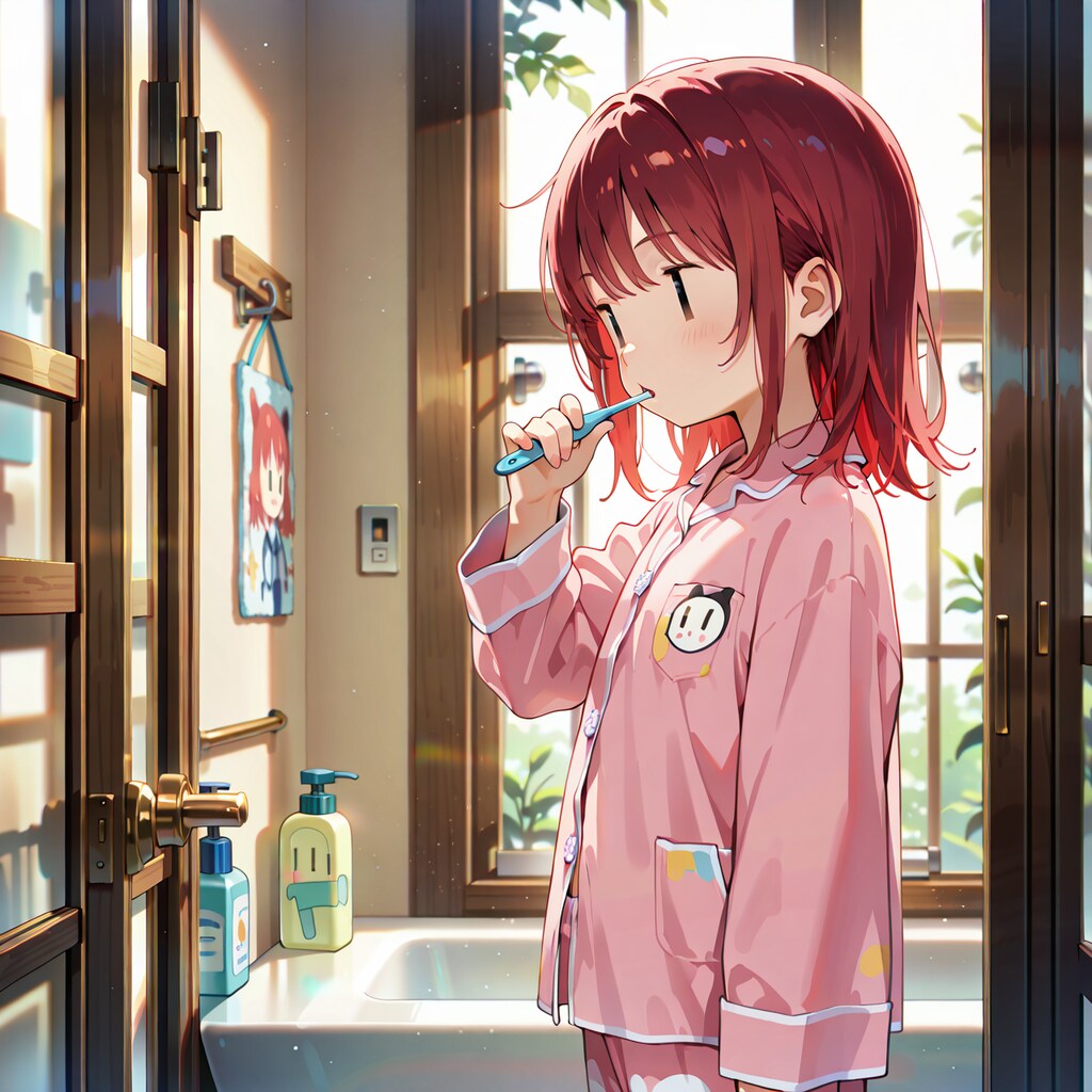 夏休み、起き抜けのジト目先生 Y722