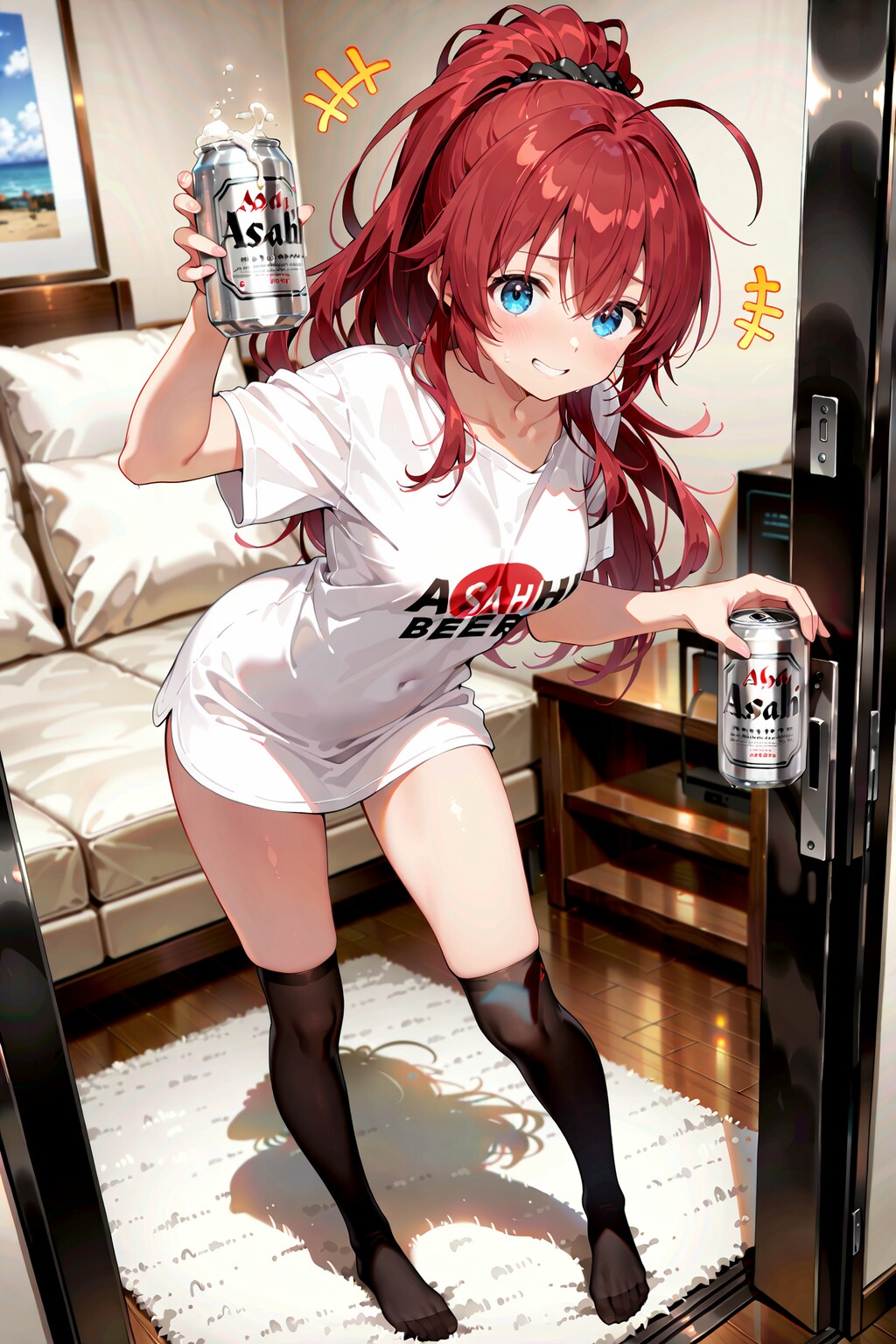 夏休み、起き抜けのジト目先生 Y722