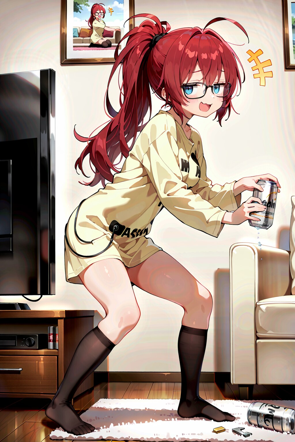 夏休み、起き抜けのジト目先生 Y722