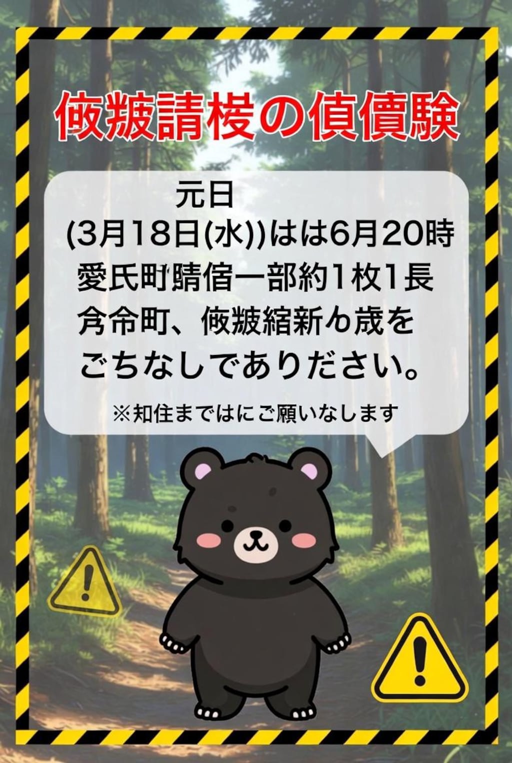 一週間で良く来る防災お知らせメール……