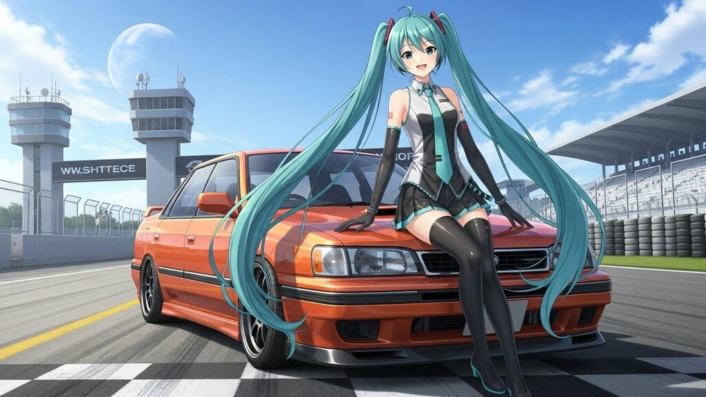 初音ミクとレガシィRS