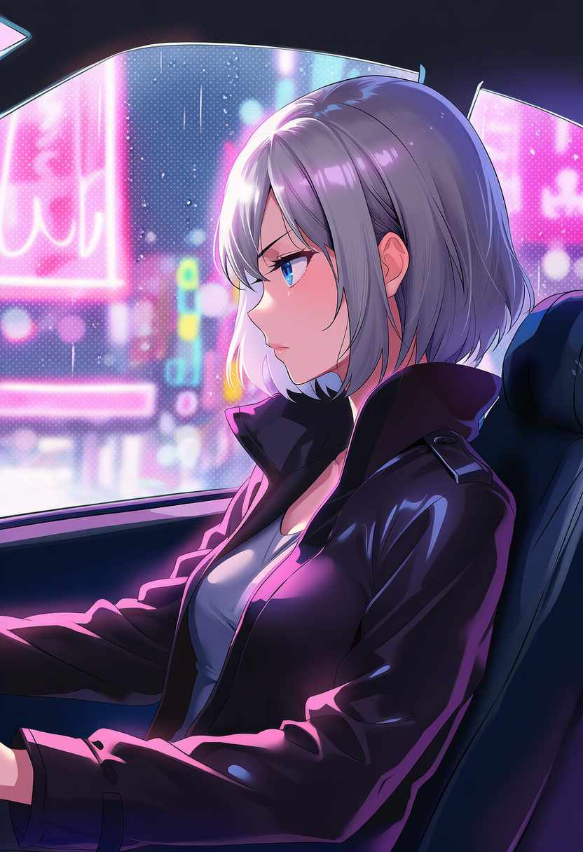 雨ドライブ | の人気AIイラスト・グラビア