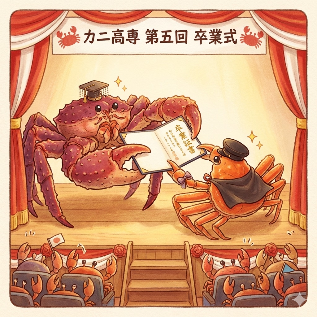 カニが巣立つんだな🦀🎓 | の人気AIイラスト・グラビア