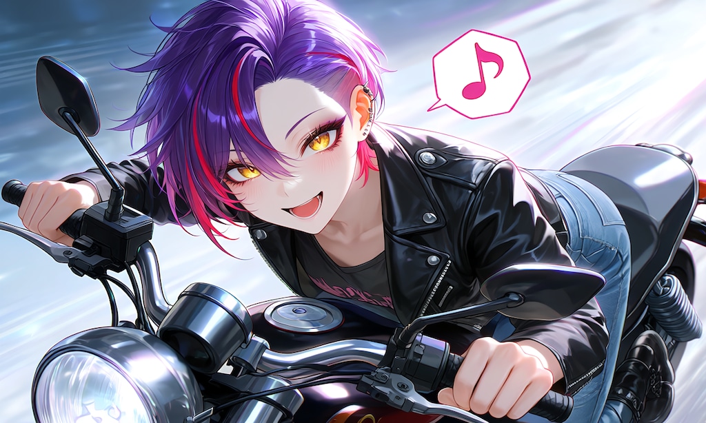 バイクで駆ってく