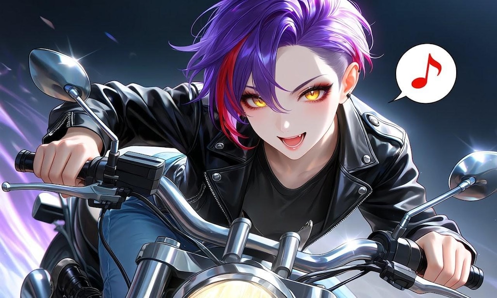 バイクで駆ってく