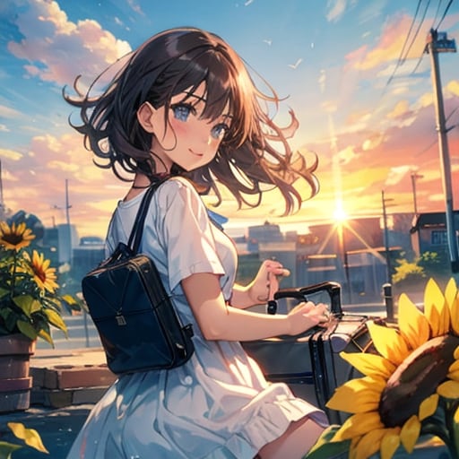 真夏の駅