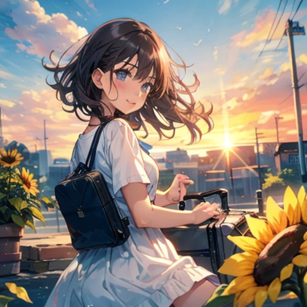 真夏の駅