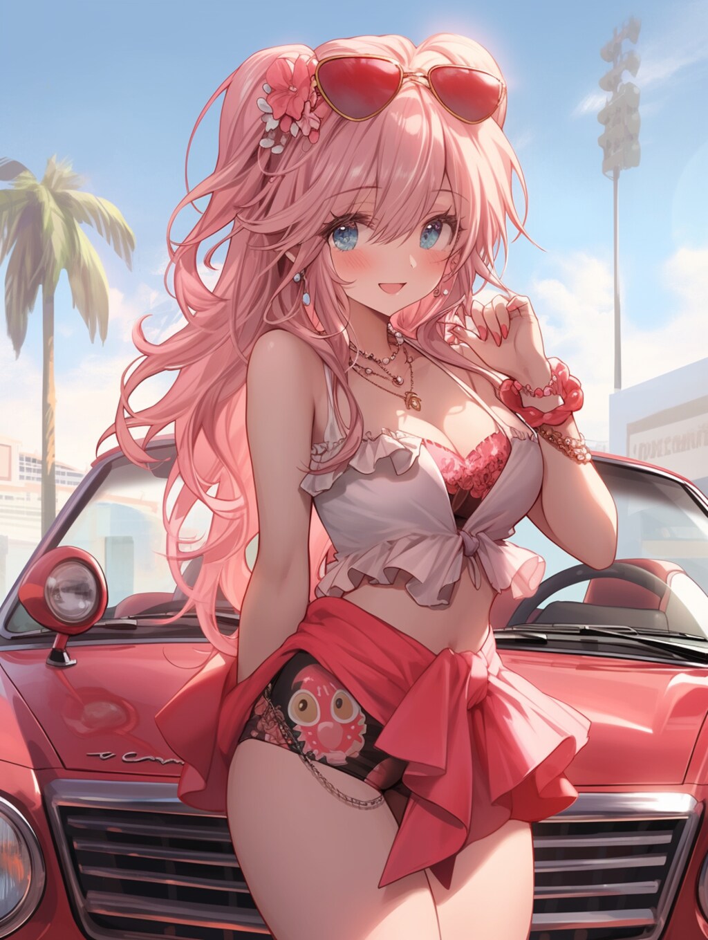 車と女の子