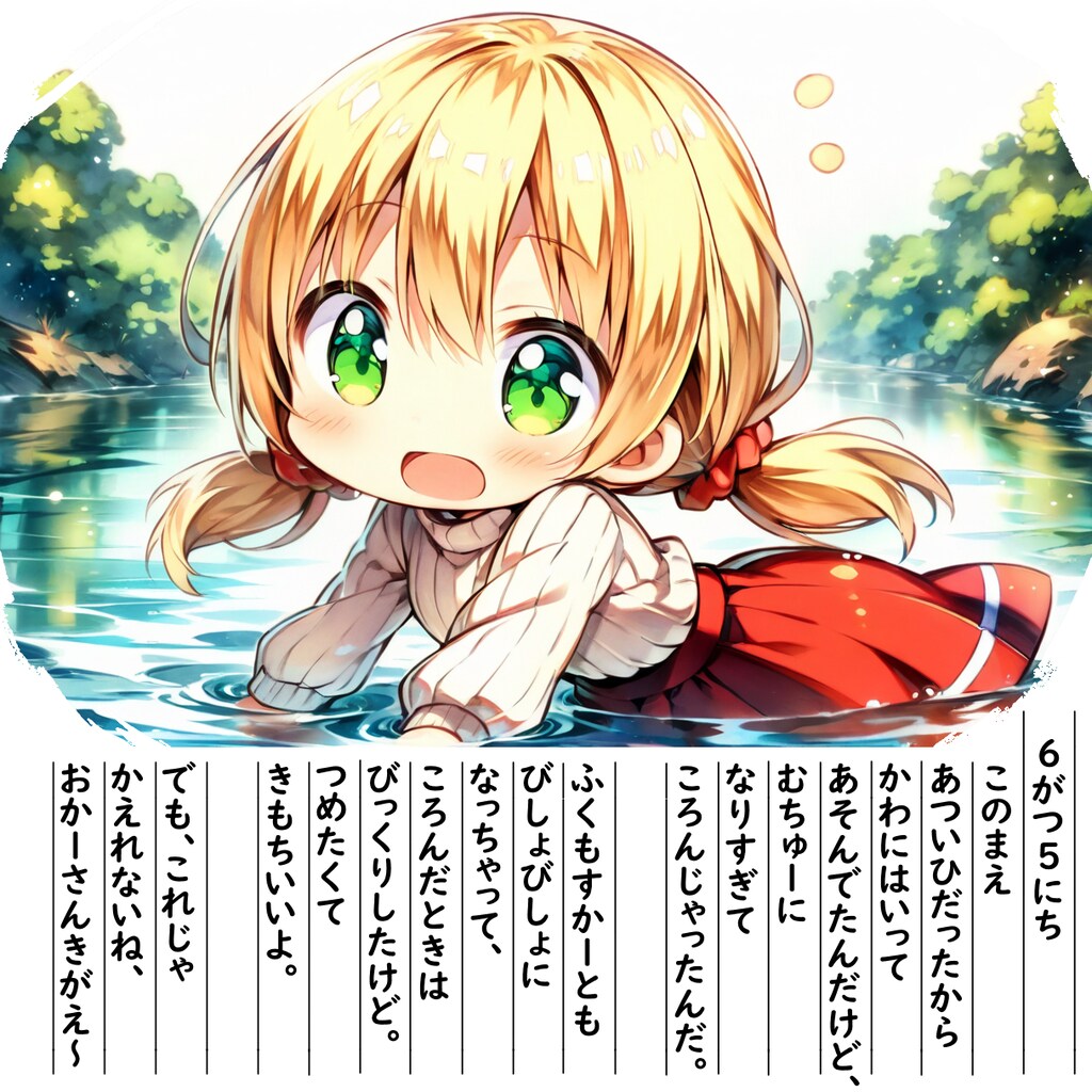 【絵日記】ころんじゃった＞＜