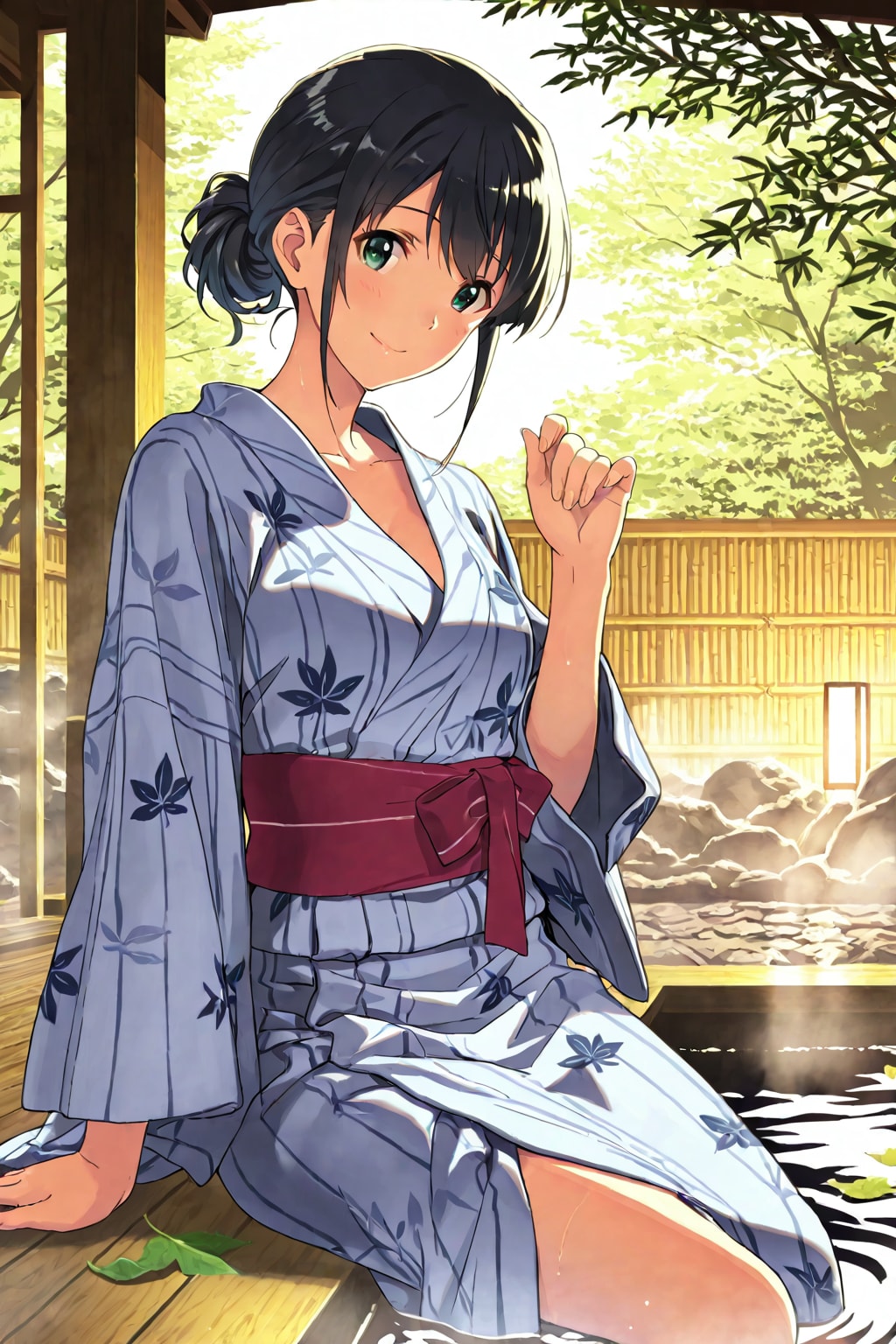 初夏の温泉宿で