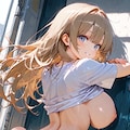 かがんで見せつける少女 4枚目