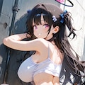 かがんで見せつける少女 2枚目