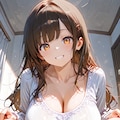 かがんで見せつける少女 5枚目