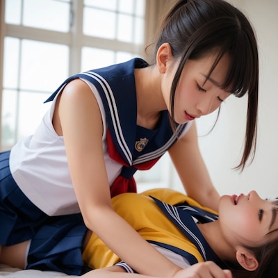 学生服でバトル