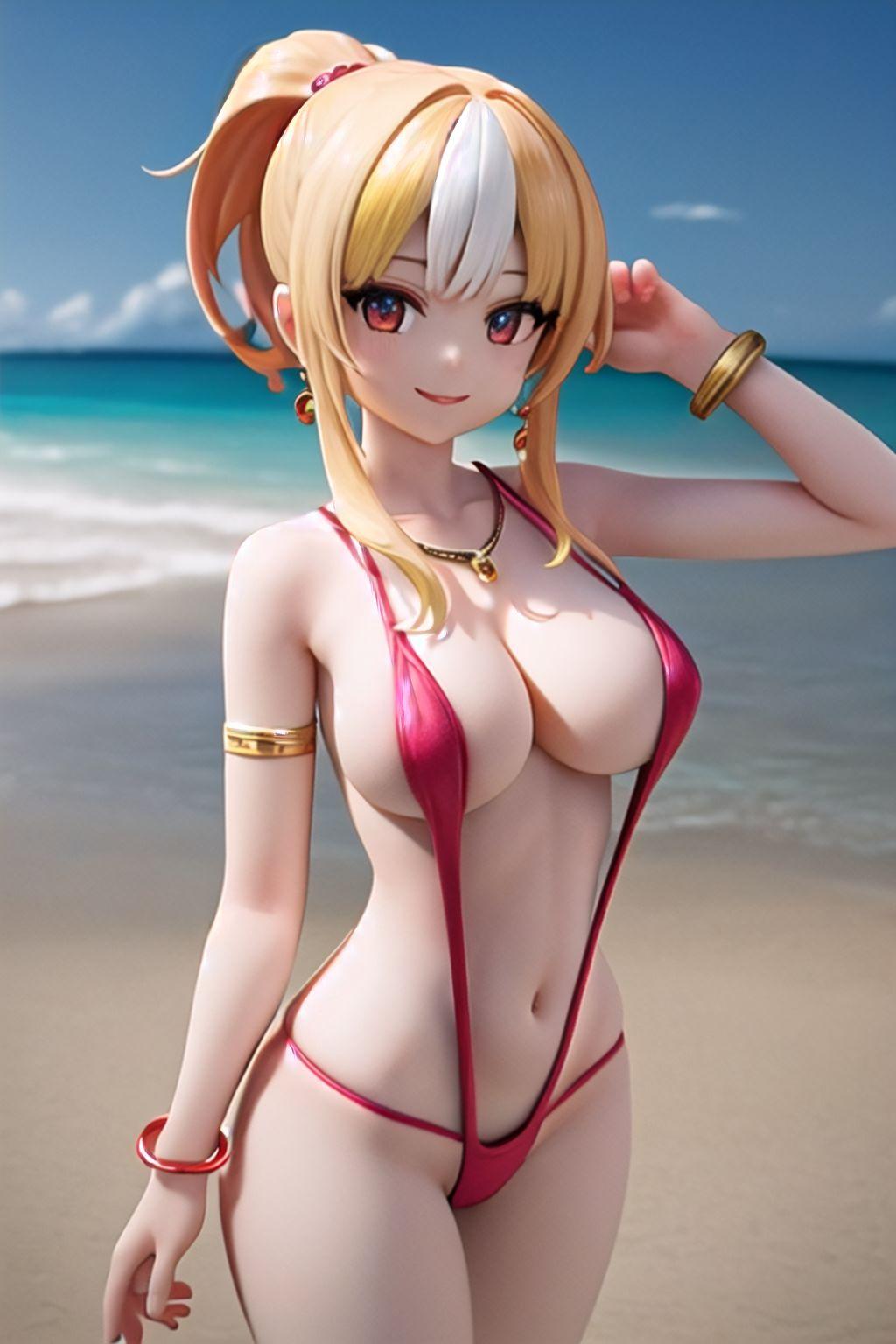 フィギア風、エロ水着のお姉さん AOAOKO ２