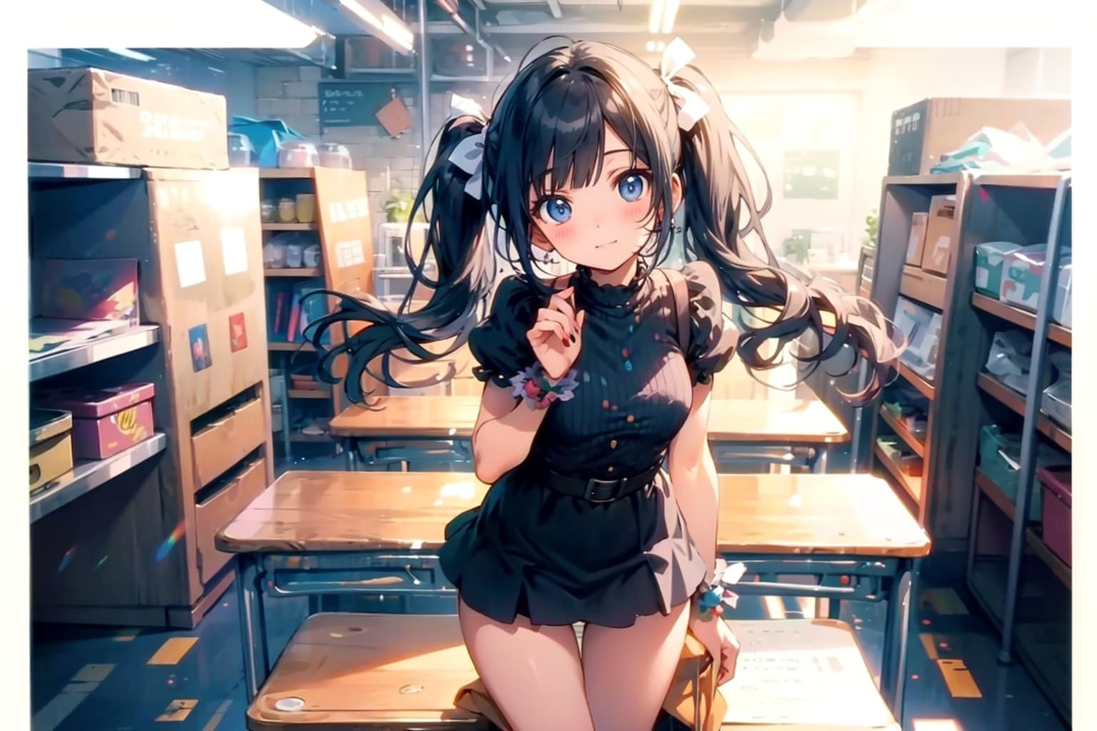 図書室のポートレイト | の人気AIイラスト・グラビア