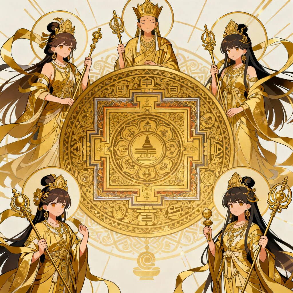 通販で売ってる印刷物の曼荼羅が擬人化守護神に！？・・持ち主：「前の神々の方が神々しかったんですが？💦」