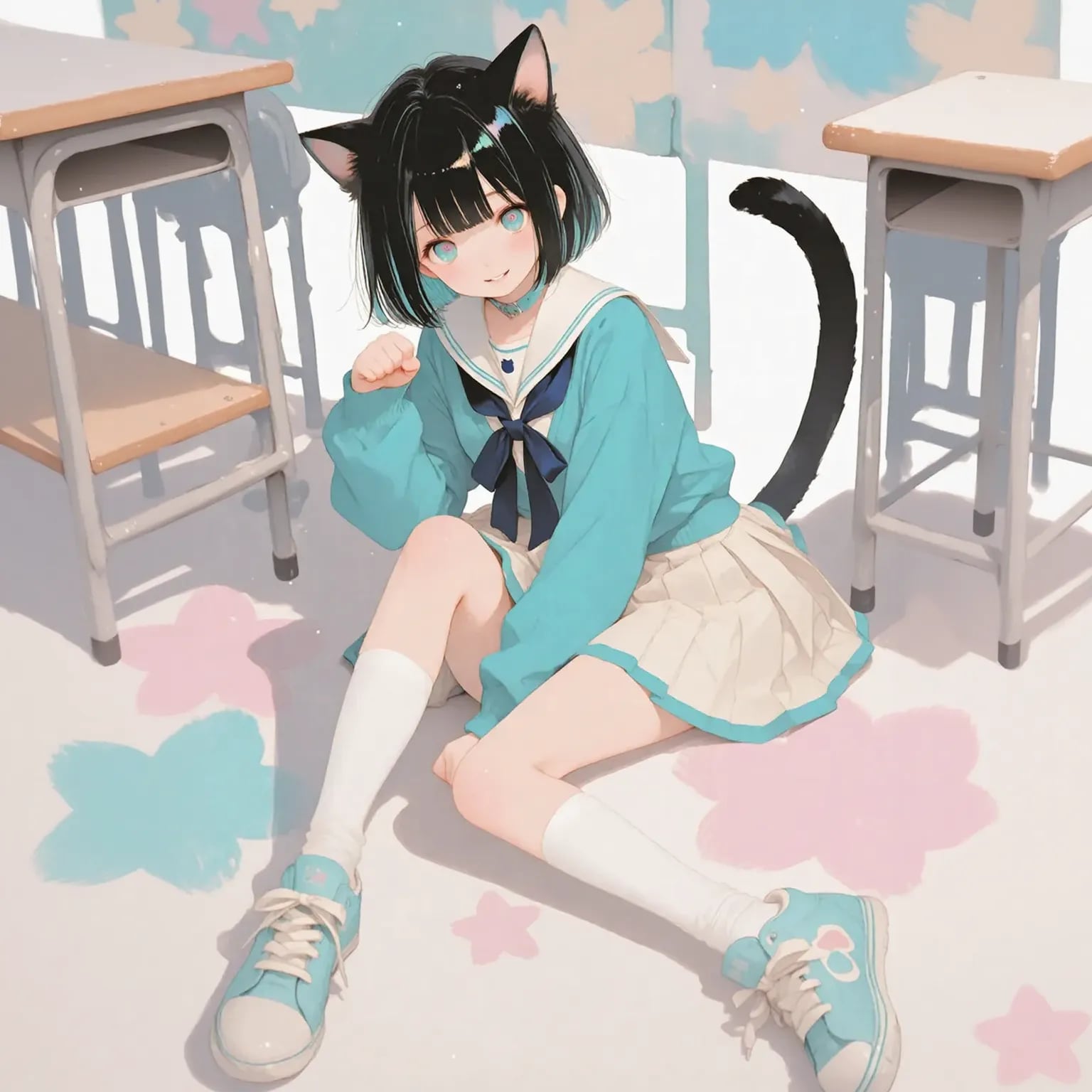 ミャウミャウちゃんは女子高生⁉︎ | の人気AIイラスト・グラビア