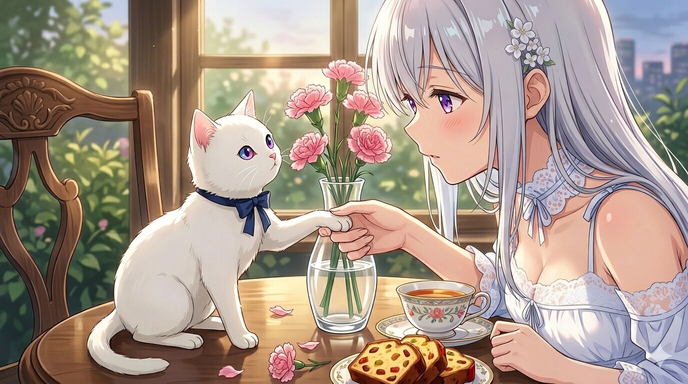 そこに花があるからにゃ