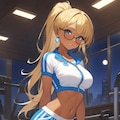 金髪ポニーテールのジムトレーナー 8枚目