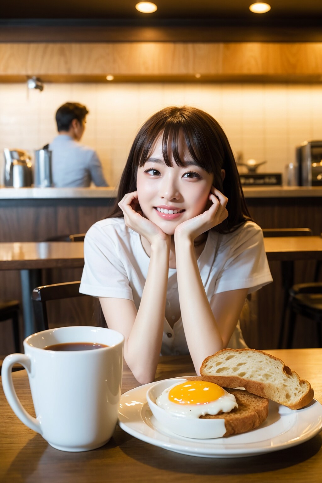 朝ご飯食べて❤