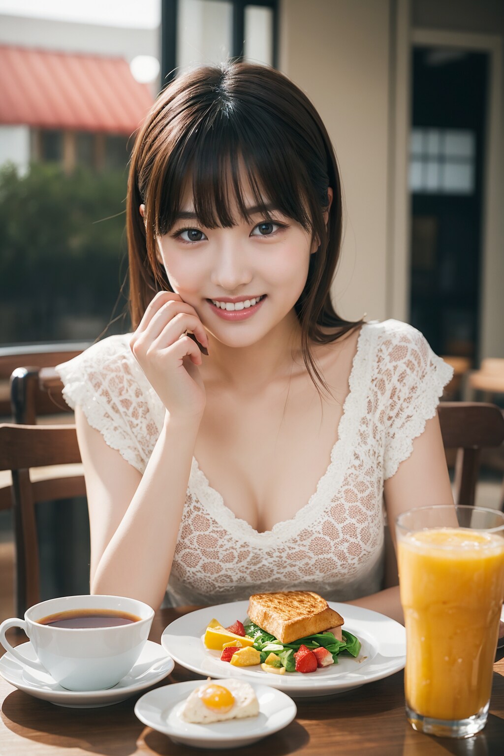 朝ご飯食べて❤