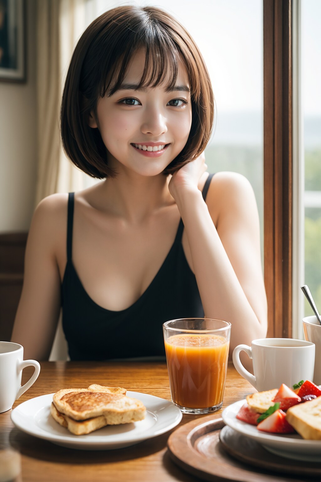 朝ご飯食べて❤