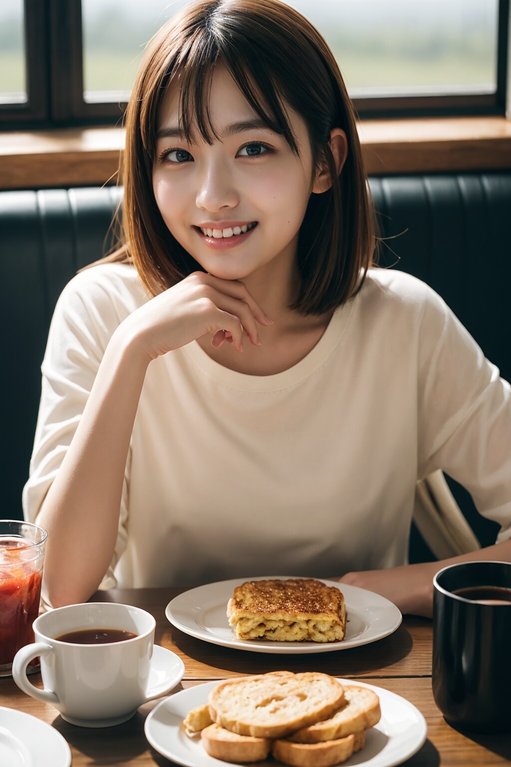 朝ご飯食べて❤